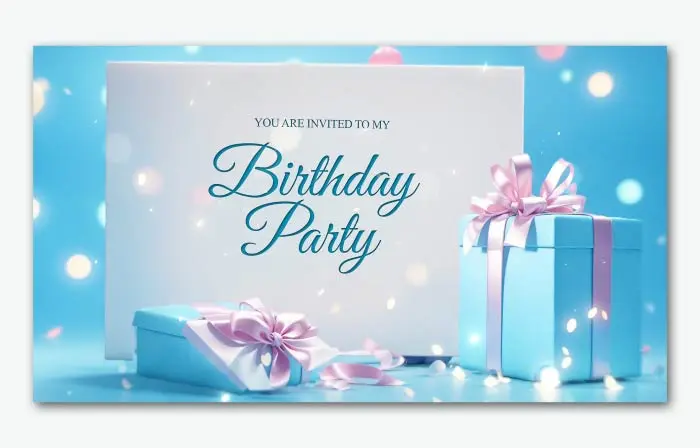 Premium 3D Design Birthday Online E-invite Design Slideshow